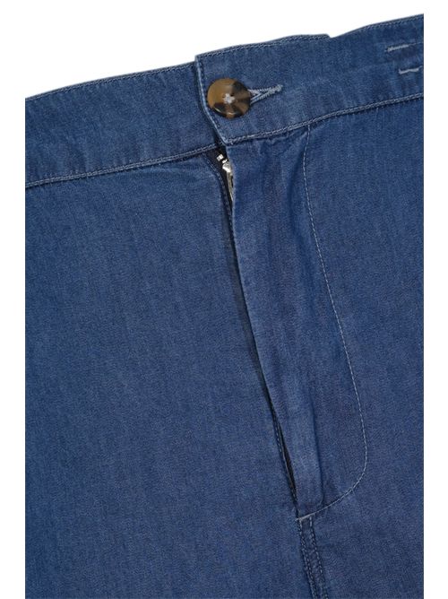 Bermuda Ischia in cotone chambray scuro Mc2 Saint Barth | ISC000100614L
